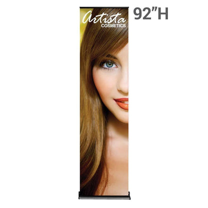 36" SilverStep Retractable Banner Stand (Black and Silver) - WS Display