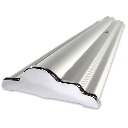 36" SilverStep Retractable Banner Stand (Black and Silver) - WS Display