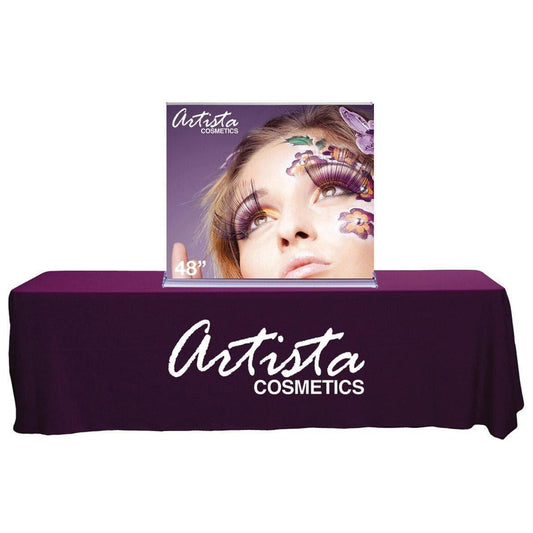 48" SilverStep Tabletop Retractable Banner Stand (Silver) - WS Display